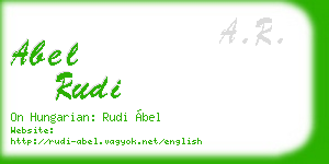 abel rudi business card